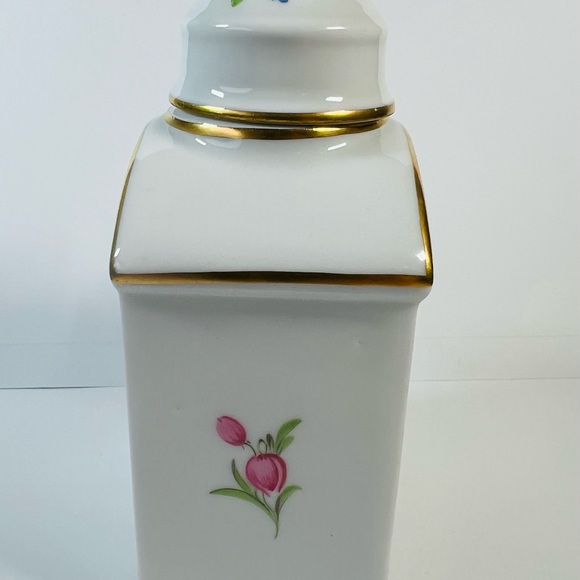 Meissen Porcelain Floral Tea Caddy - Picture 2 of 8